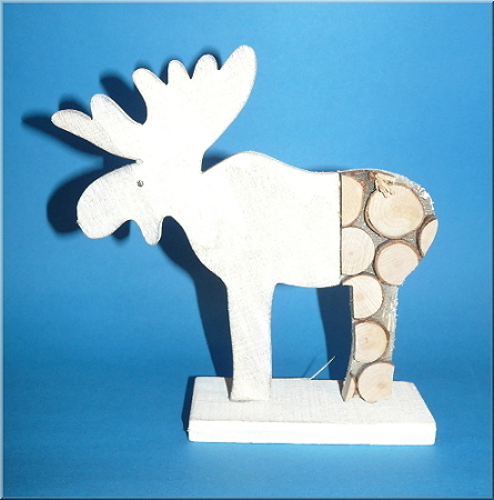 Deko Elch Baumscheiben klein
