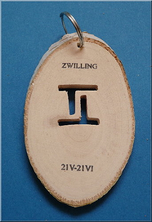 Schlüsselanhänger Sternzeichen Zwillinge